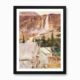 Camp And Waterfall (1916), John Singer Sargent Art Print