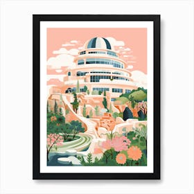 The Guggenheim Museum   Bilbao, Spain   Cute Botanical Illustration Travel 2 Art Print