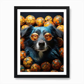 Dog With Sunglasses 1 Art Print