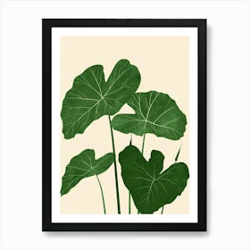 Elephant Ear Plant Minimalist Illustration 7 Art Print