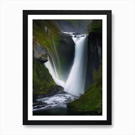 Horsetail Falls, United States Realistic Photograph (4) Art Print