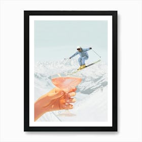 Après Ski Cocktail Collage Art Print