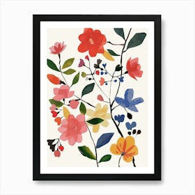 Painted Florals Bougainvillea 2 Art Print
