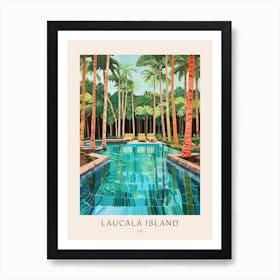 Laucala Island, Fiji 1 Midcentury Modern Pool Poster Art Print