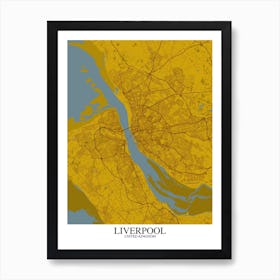 Liverpool Yellow Blue Art Print