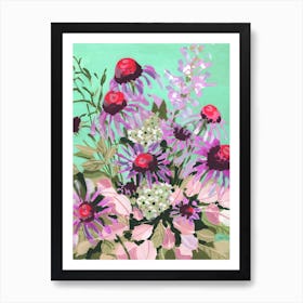 Echinacea In Pink Red Kopia Art Print