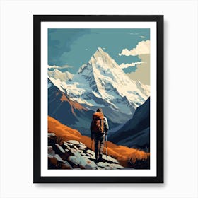 Salkantay Trek Peru 2 Hiking Trail Landscape Art Print