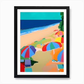 Colorful Beach Umbrellas Art Print