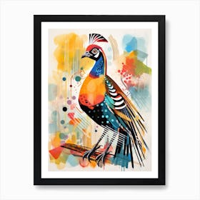 Bird Painting Collage Pheasant 8 Art Print