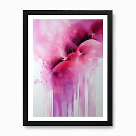 Abstract - Pink Flowers Art Print