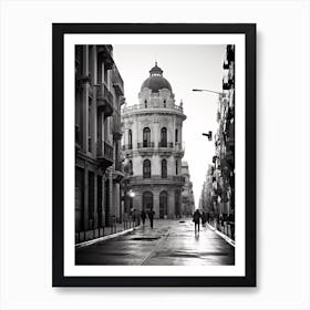 Valencia, Spain, Mediterranean Black And White Photography Analogue 6 Art Print