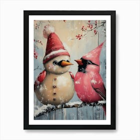 Cardinal Birds Art Print