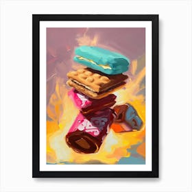 Smores Oil Painting 3 Art Print