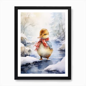 Snowy Duckling 4 Poster