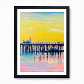 Gulfport Beach, Mississippi Bright Abstract Art Print