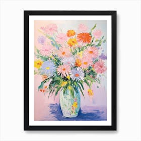 Flower Painting Fauvist Style Asters 3 Art Print