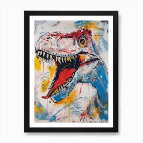 Abstract Graffiti Style Dinosaur 1 Art Print