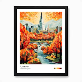 London View   Geometric Vector Illustration 0 Poster Art Print