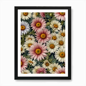 Daisy Pattern Art Print