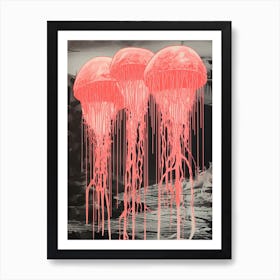 Irukandji Jellyfish Washed Illustration 2 Art Print