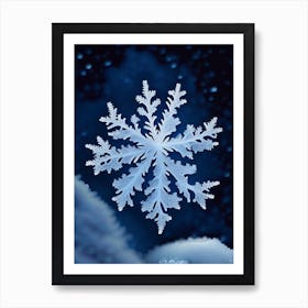 Fernlike Stellar Dendrites, Snowflakes, Soft Colours 4 Art Print