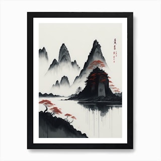Chinese Landscape Ink Painting 20 Graphic by 1xMerch · Creative