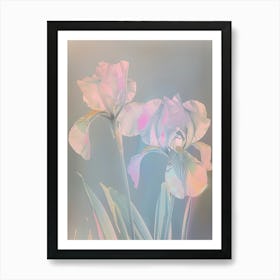 Iridescent Flower Iris 3 Art Print