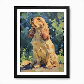 Cocker Spaniel Acrylic Painting 1 Art Print