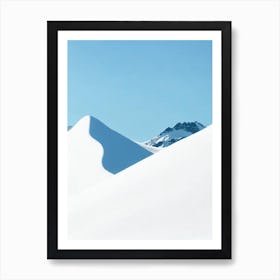 Nassfeld, Austria Minimal Skiing Poster Art Print