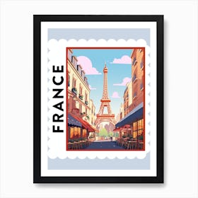 France Travel Stamp Poster Art Print