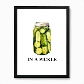 In A Pickle Illustration Kitchen Art Print