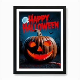 Happy Halloween Jack O’Lantern 3 Art Print