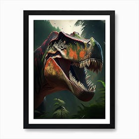 Giganotosaurus Illustration Dinosaur Art Print