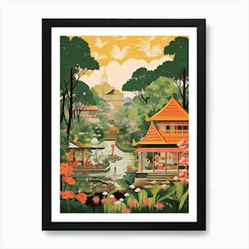 Bali, Indonesia, Graphic Illustration 4 Art Print