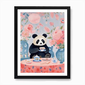 Animals Having Tea   Panda Bear 3 Art Print