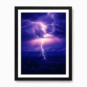 Lightning In The Sky Art Print