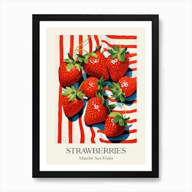 Marche Aux Fruits Strawberries Fruit Summer Illustration 6 Art Print