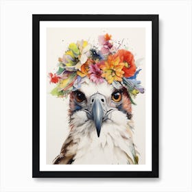 Bird With A Flower Crown Osprey 1 Art Print