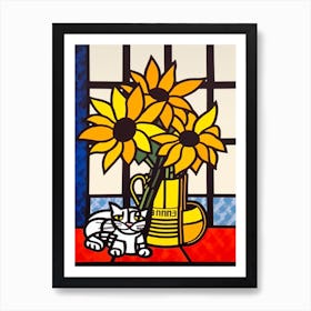 Marigold With A Cat 4 Pop Art Style Art Print