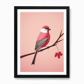 Minimalist Finch 3 Illustration Art Print