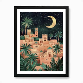 Arabic City At Night 2 Art Print