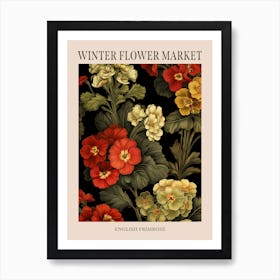 English Primrose 1 Winter Flower Market Poster Art Print