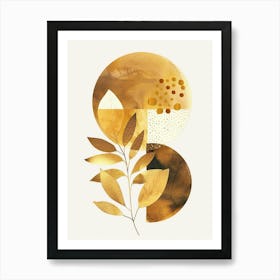 Gold Abstract Painting 1 Art Print