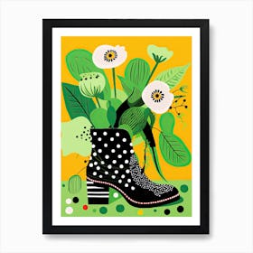 Floral Fantasy: Woman's Shoe Garden Dreams Art Print