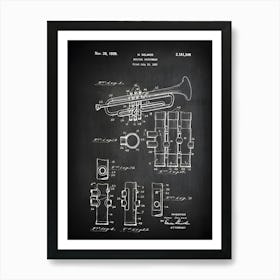 Trumpet Gifts, Trumpet Art, Trumpet Decor, Trumpet Player Gift, Trumpet Teacher Gift, Trumpet ,Trumpet Blueprint Patent,Trumpet Poster,Mt3461 Art Print