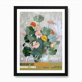 A World Of Flowers, Van Gogh Exhibition Nasturtium 1 Art Print