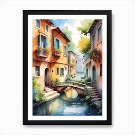 Watercolor Of Venice 3 Art Print