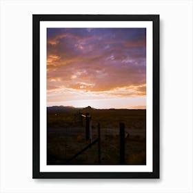 Shiprock Sunset VII on Film Art Print