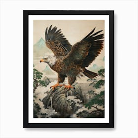 Ohara Koson Inspired Bird Painting Eagle 1 Poster