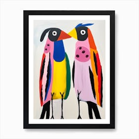 Colourful Kids Animal Art Crow 2 Art Print